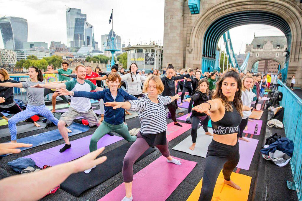Yoga and bike rides on Tower Bridge – London goes car-free for a day