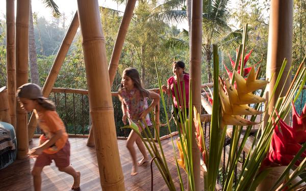 Leaf House at the Green Village Bali, is a weloming family home