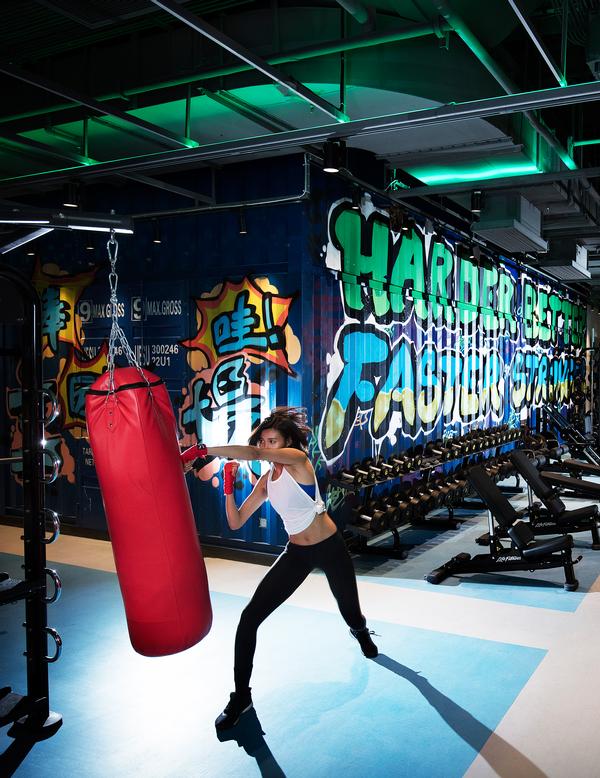 The Trainyard Gym consists of 3,500sq m of space set across two levels. It is open 24/7 / Hotel Jen Beijing 