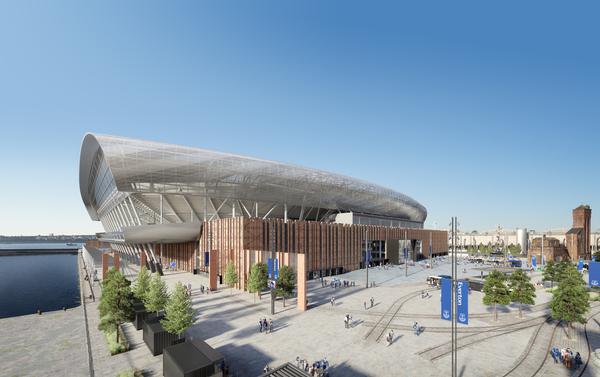 Revised plans for Everton football club’s new stadium have been submitted for planning consent 