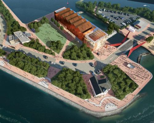 Situated on the water’s edge, approximately 90 per cent of the Museum’s ground floor will be transparent to maintain a view of the dockside / Scott Brownrigg