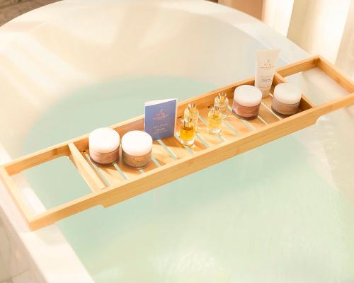 Guests can choose between five distinctive bathing routines