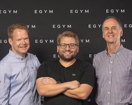 The team left to right: Marc Magliacano, L Catterton; Patrick Meininger, CFO EGYM; Philipp Roesch-Schlanderer, CEO EGYM; Paul Madera, Meritech / Egym