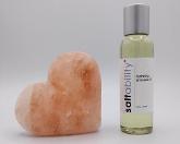 The set features a hand-carved Himalayan salt heart stone, paired with rejuvenating Laminaria Oil / Saltability