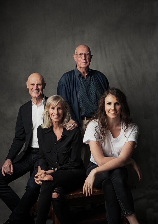 Phillip, Jackie and Diana with Les. The family celebrates the 50th anniversary of its inception this year