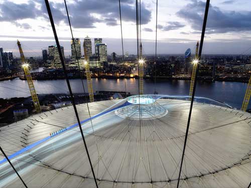 A central viewing platform will be located on top of the O2 Arena