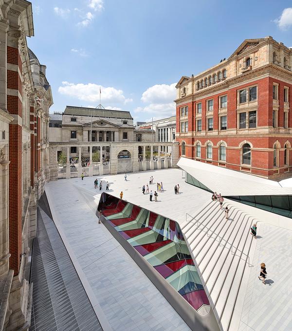 AL_A installed 11,000 hand-crafted tiles to create the ‘world’s first’ porcelain public courtyard