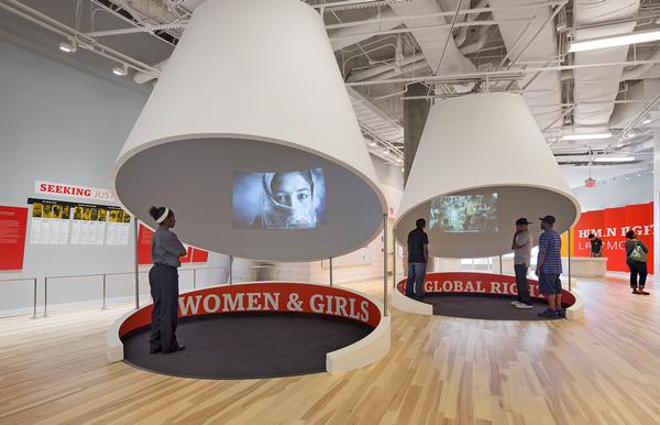 Rockwell Group designed the exhibition space at the National Centre for Civil and Human Rights with director George C Wolfe and human rights activist Jill Savitt