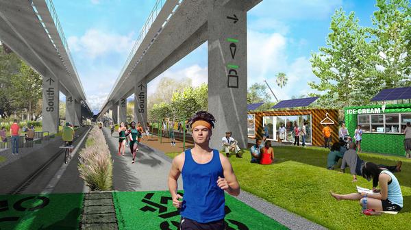 The land beneath Miami’s Metrorail is being transformed into a public space with an urban park and trail 