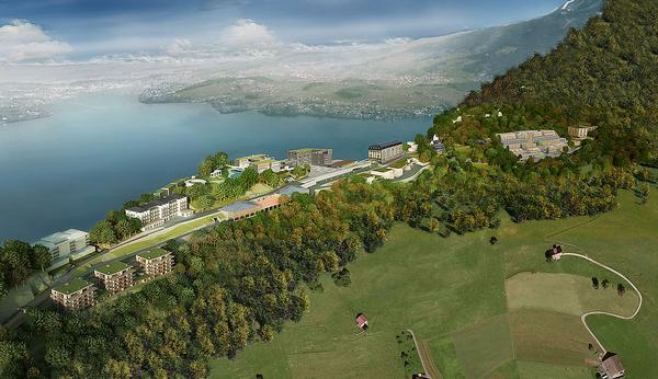 An infinity pool will overlook the lake / Bürgenstock Resort