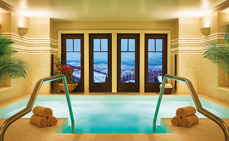The spas are in prime locations in each resort – at Deer Valley you can sit in the whirlpool and enjoy magnificent mountain views