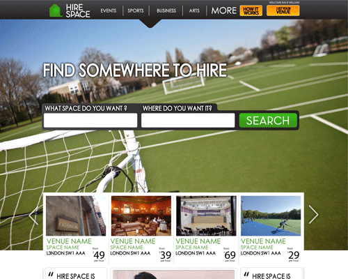 Hire Space to launch sports venue booking site