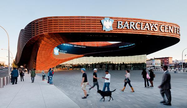 A temporary pavilion by SHoP led to the Barclay Center in Brooklyn 