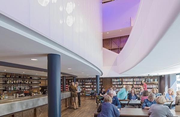 Storyhouse is home to a library and bar, as well as a cinema and theatre