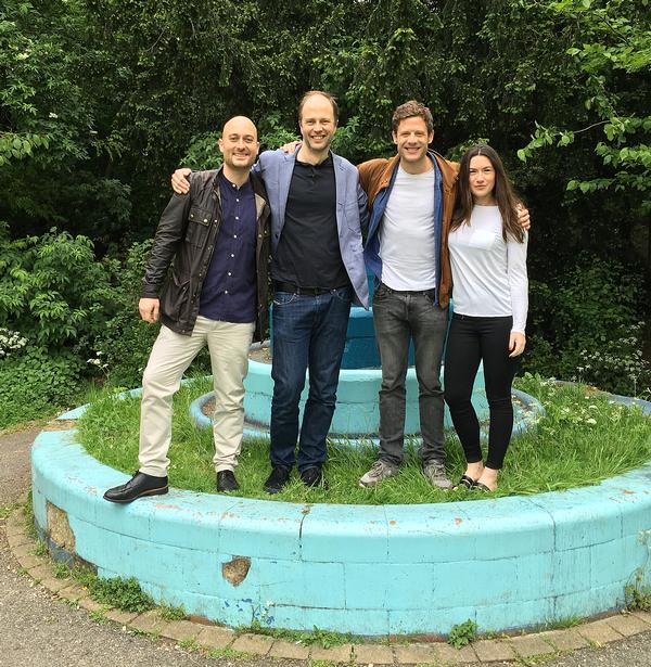 Actor James Norton (second from right) and the Peckham Lido team