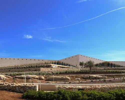 Heneghan Peng were appointed in 2011 to draw up the masterplan for the site, which sits next to Birzeit University in north Ramallah