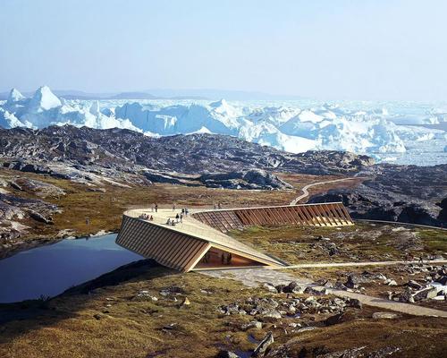 Part of the existing hiking trail, the building offers views of the ice fjord and surrounding landscape / MIR