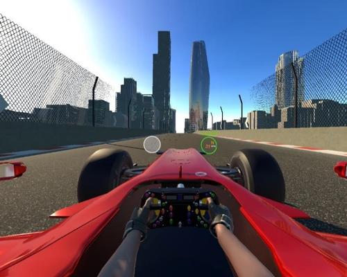 Users sit in a chair, put on an Oculus Rift headset and proceed steer a race car through a virtual reality model of central London that is accurate to within 15cm / VUCITY