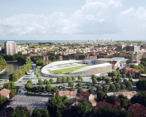 The ageing Stade Marcel-Tribut will be re-designed and expanded by 2,000 seats to hold 5,000 spectators
/ Sockeel Architectes and Olgga Architects