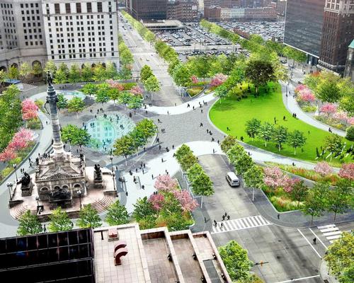 The design for Cleveland Public Square – the scene of peaceful protests last summer / James Corner Field Operations