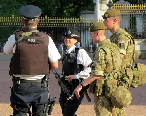 Security has been stepped up at locations such as Buckingham Palace following the attack 