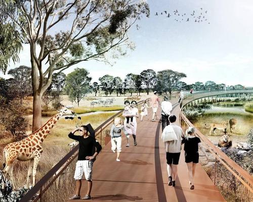 The zoo will feature 30 exhibits, including African safari animals