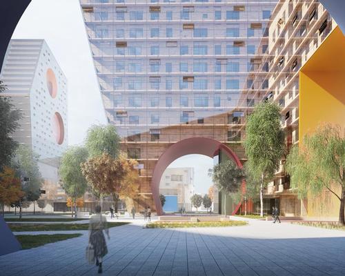 Parachute openings have inspired the 'new type of building typology' used in the scheme / Steven Holl Architects