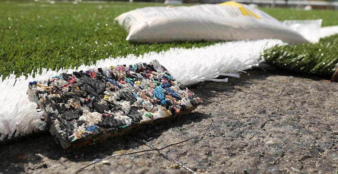 Adidas builds sustainable pitch using 1.8m plastic bottles