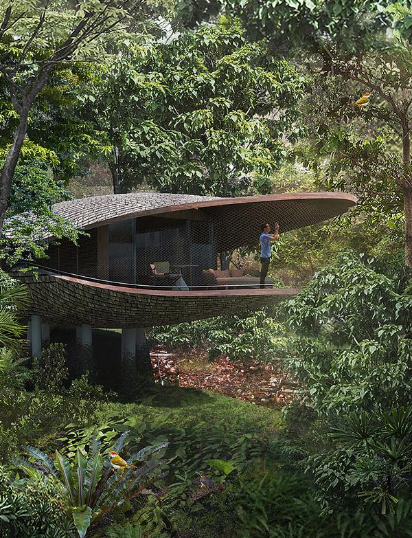 WOW Architects are designing an eco resort in Mandai, SIngapore featuring raised tree houses