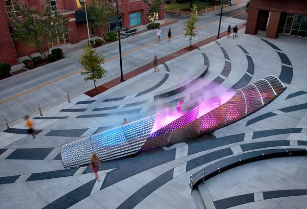 Mikyoung Kim created a sculptural fog fountain for Chapel Hill