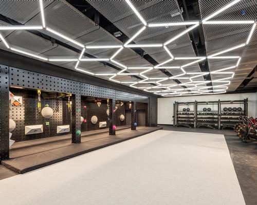 The 771 sq m space invites gym-goers to partake in a 