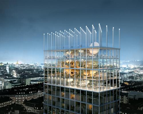 A rooftop terrace will be set among a forest of pillars above the top floor / Tham & Videgård Arkitekter